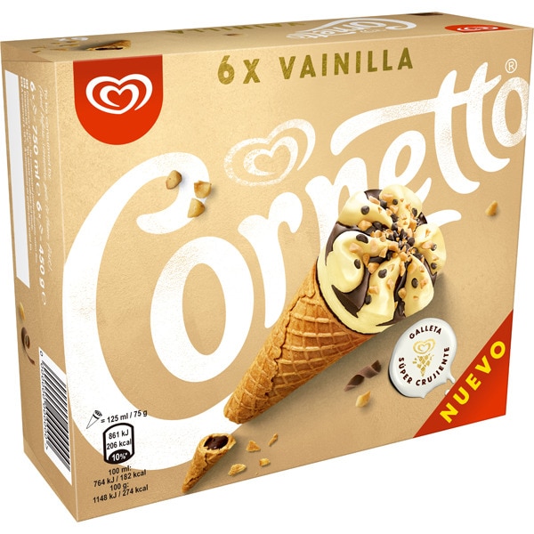 Cornetto 90Ml Yellow Vainilla 6Mp 36 1/2