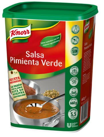 Salsa Clasica Pimienta Verde 660G .. [6 Ud/Caja] [Vta. Unidad] - Knorr