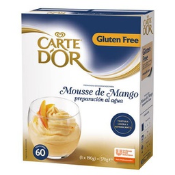 [64352566] Carte D'Or Mousse Mango S/Gluten 60Rac 570G [6 Estuches/Caja] [Vta. Unidad]